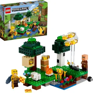 LEGO 21165 Minecraft Die Bienenfarm, Bauset mit Bienenzüchterin und Schaffigur - Beige