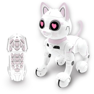 Lexibook - Power Kitty® - Ferngesteuerte Roboter-Katze, programmierbarer intelligenter Roboter, Licht, Sound, weiß/rosa - KITTY01