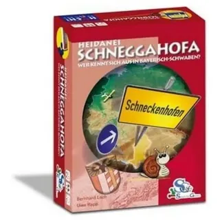 HUCH! Spiel 876713 - Heidanei Schneggahofa - Kartenspiel, 2-6..., Familienspiel, Quizspiel / Wissensspiel bunt