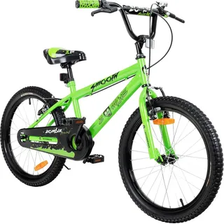 Actionbikes Kinderfahrrad Zombie 20 Zoll - Kinder Fahrrad - V-Brake Bremsen - Kettenschutz - Fahrradständer - Kinderrad - 6-9 Jahre (Grün) - Grün