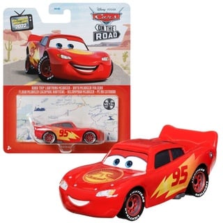 Mattel Auswahl Fahrzeuge Racing Style | Disney Cars | Die Cast 1:55 Auto, Typ:Lightning McQueen Road Trip, CDXV59