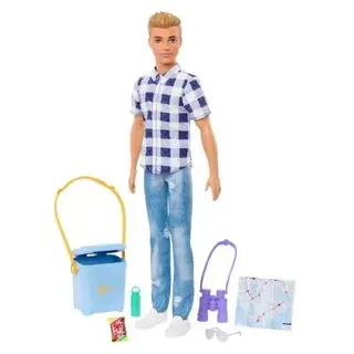 Barbie Puppe Camping Ken It Takes Two, ab 3 Jahre, mit Camping-Zubehör, 30 cm