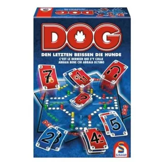 Schmidt Spiele Spiel SSP49216 - Dog-Compact - Brettspiel, 2-4 Spieler, ab 8..., Familienspiel, Familienspiel bunt