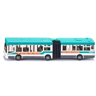 siku 1617001, Gelenkbus RATP Frankreich, Metall/Kunststoff, Türkis/Weiß, Vielseitig einsetzbar, Spielfahrzeug für Kinder