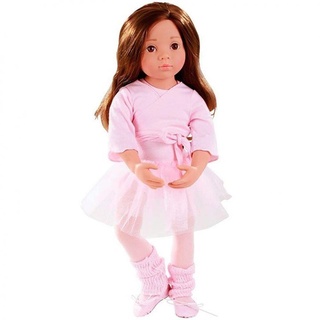 Götz 1366015 Happy Kidz Sophie geht zum Ballett Puppe - 50 cm große Multigelenk-Stehpuppe, braune Haare, braune Augen - 9-teiliges Set