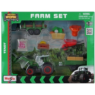 Maisto® Modellauto Mini Work Machines Fendt Farm Play Set