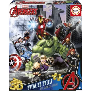 Educa 20051 300 Avengers 3D Lenticular Puzzle, Verschieden