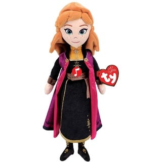 TY T02407 Anna 2 Disney Frozen Eiskönigin Plüschtier mit Ton, Mehrfarbig, Mittel