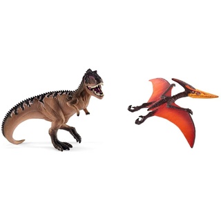 SCHLEICH 15010 Dinosaurs Giganotosaurus & 15008 Pteranodon, für Kinder ab 5-12 Jahren, Dinosaurs - Spielfigur