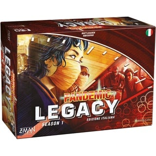 Asmodee Pandemic Legacy: Farbe Rot-Brettspiel, Ausgabe in Italienisch (8386)