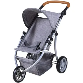 KNORRTOYS.COM 16532 Puppenbuggy Jogger Lio-Stone Brown, grau