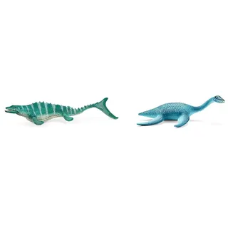 SCHLEICH 15026 Mosasaurus & 15016 Plesiosaurus Spielfigur, Mehrfarbig