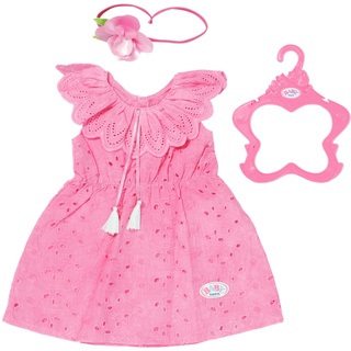 BABY born Trendy Blumenkleid, Puppenkleid aus rosa Spitzenstoff mit Haarband für 43 cm Puppen, 832684 Zapf Creation