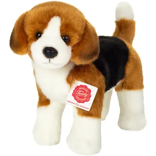 Teddy Hermann 91991 Beagle stehend 23 cm, Kuscheltier, Plüschtier mit recycelter Füllung