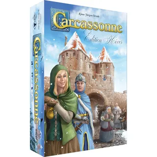 Asmodee Hans im Glück Carcassonne: Winter-Edition – Gesellschaftsspiele – Brettspiel – Spiel für Kinder, Erwachsene und Familie – ab 7 Jahren – 2 bis 5 Spieler – 35 Minuten – französische Version