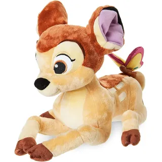 Disney Store Offizielles Bambi Mittelgroßes Kuscheltier, 28 cm, Plüschfigur mit 3D-Schmetterling am Schwanz und Gestickten Details, Geeignet ab Geburt