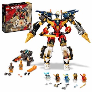 LEGO 71765 NINJAGO Ultrakombi-Ninja-Mech, 4-in-1-Spielzeug ab 9 Jahren mit Spielzeugauto, Jet und Panzer, Geschenkset mit Fahrzeugen und 7 Figuren