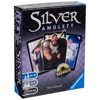 Ravensburger 26826 - Silver Amulett, Kartenspiel für 2-4 Spieler, Taktikspiel ab 10 Jahren, Charaktere von Werwölfe (Neu differenzbesteuert)