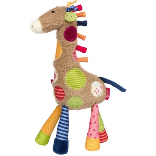 SIGIKID 42837 Stofftier Giraffe Patchwork Sweety Kuscheltier zum Spielen & Schmusen aus weichem Materialmix für Babys und Kinder, Jungen und Mädchen von 0 Monaten bis 8 Jahren Mehrfarbig/Giraffe 36 cm