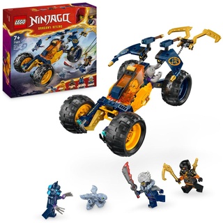 LEGO NINJAGO Arins Ninja-Geländebuggy, Ninja-Spielzeug mit Auto, Drache und 4 Mini-Figuren, Abenteuer-Set mit Buggy-Modell für Kinder, Geburtstag...