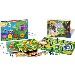 Ravensburger 21417-4 erste Spiele - Spielesammlung für die Kleinen - Spiele für Kinder ab 3 Jahren & 26424 - Sagaland - Gesellschaftsspiel für Kinder und Erwachsene