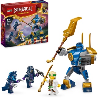 LEGO NINJAGO Jay Battle Mech, Ninja-Spielzeug für Kinder mit Figuren inkl. Jay-Minifigur mit Mini-Katana, Actionfiguren & Mechs, kleines Geschenk für kreative Jungs und Mädchen ab 6 Jahren 71805
