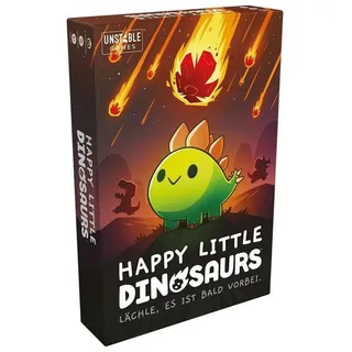 Unstable Games Spiel, Familienspiel Happy Little Dinosaurs, Kartenspiel, für 2-4 Spieler, ab..., Strategiespiel bunt
