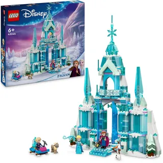 Lego ǀ Disney Frozen Elsas Winterpalast, BAU- und Spielset für Kinder mit Modell-Palast und Minifiguren ELSA und Anna, Geschenk für Mädchen, Jungen und Filmfans ab 6 Jahren 43244