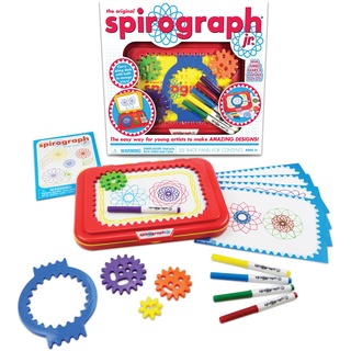 Silverlit - SPIROGRAPH Junior - Kreativset - Aktivitätsset - 80 Ausführungsmöglichkeiten - Enthält 4 klassische Spirograph Räder - Erstellen Sie geometrische Figuren - ab 3 Jahren