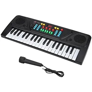 Elektronische Tastatur, multifunktional, mit 37 Noten, Mini-Piano mit kompaktem Design, Lernspielzeug für Töne und Rhythmen, mehrere Töne und Rhythmen, mit Mini-Mikrofon, Kinder