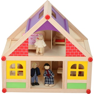 Puppenhaus aus Holz, 11 Stk., Spielzeugfigur