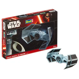 Revell Modellbausatz Star Wars Darth Vader & Kylo Ren TIE-Fighter I Detailliertes Modell I Maßstab 1:121 I Mit Darth Vader-Figur I Perfekt für Star Wars-Enthusiasten ab 10 Jahren I Inkl. Abziehbilder, Mittel