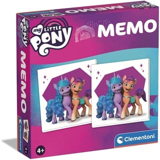 Clementoni - 18122 - Memo Game - My Little Pony - Memo-Spiel, 80 Kartenpaare, Kartenspiel Kinder, Lernspielzeug Ab 4 Jahre, Hergestellt in Italien