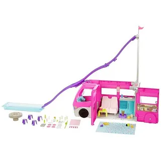 Mattel Barbie Super Abenteuer-Camper Fahrzeug, 76cm groß mit Pool HCD46