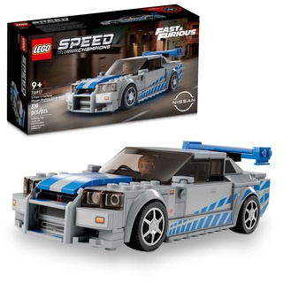 LEGO Speed Champions 76917 - 2 Fast 2 Furious Nissan Skyline GT-R (R34) (319 Teile), Mehrfarbig