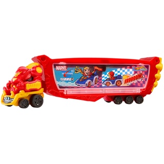HOT WHEELS RacerVerse Marvel Hulkbuster Transporter, für Transport und Aufbewahrung von bis zu 10 Spielzeugfahrzeugen, HRY02