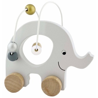 Schiebespielzeug Elefant mit Motorikschleife / Silber | JaBaDaBaDo