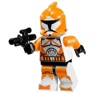 Star Wars Lego Minifigure - Orange Bomb Squad Trooper with Blaster Gun (7913) by