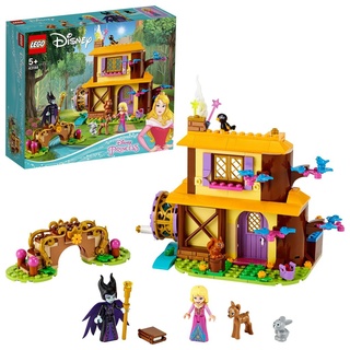 LEGO 43188 Disney Princess Auroras Hütte im Wald mit Prinzessin Dornröschen, Maleficent als Mini-Puppen und Tierfiguren, kleines Geschenk für Ki...