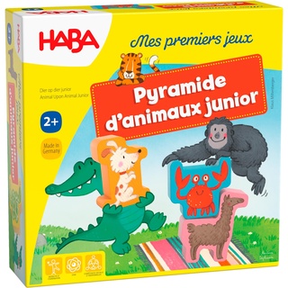 HABA - MES Premiers Spiele – Tierpyramide Junior – Gesellschaftsspiel – Geschicklichkeitsspiel und Stapeln – 2 Jahre und älter – 306070
