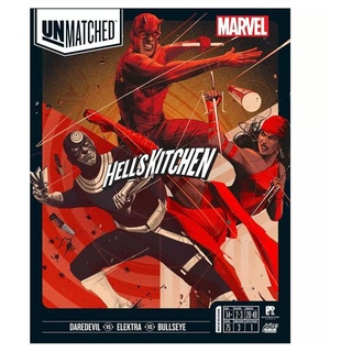 Restoration Games Unmatched Marvel Hell ́s Kitchen Daredevil Elektra vs. Bullseye, Mehrfarbig, für 2 bis 3 Spieler