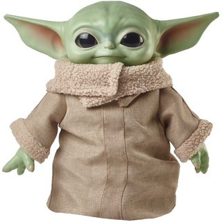 Mattel Disney Star Wars Spielzeug, Baby Yoda Plüschfigur, aus 'The Mandalorian', mit Geräusch und Bewegungsfunktion, 28cm, Star Wars Geschenke, Spielzeug ab 3 Jahre, GWD85