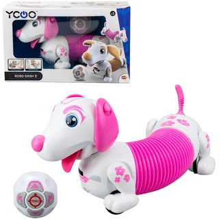 YCOO Robo Dash D Rosa, interaktiver Ferngesteuerter und autonomer Hund, kann hinter seinem Ball Laufen, hat Soundeffekte, Kinderspiel, Bizak (62008740-1)