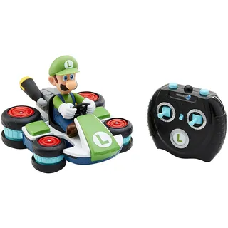 Nintendo Super Mario Kart Luigi RC Racer, 2,4 GHz mit voll funktionsfähiger Lenkung für 360° Drehungen Luigi Race RC Auto Mehrfarbig