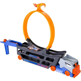 HOT WHEELS, Stunt N Go Transporter und Trackset, Spielzeug ab 4 Jahren, GCK38