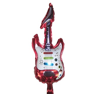 Mini-Folien-LUFTballon 'Guitar / Gitarre' rot, ca. 21 x 47 cm