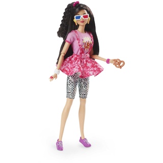 Barbie-Puppe, schwarzes Haar, Filmnacht im Stil der 80 Rewind Serie, nostalgische Sammelfiguren und Geschenke, Kleidung und Zubehör, HJX18