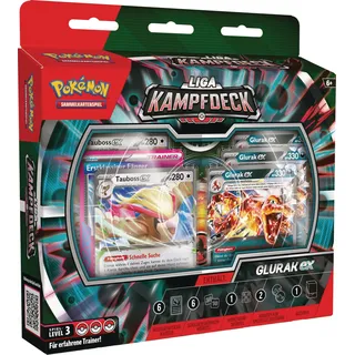 Pokémon-Sammelkartenspiel: Liga-Kampfdeck Glurak-ex (1 sofort spielbares Deck mit 60 Karten, darunter Glurak-ex & Tauboss-ex)