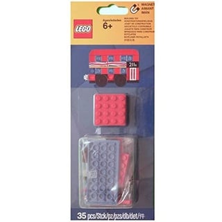 LEGO -673419307710 Your Own Souvenir with This London Bus Magnet Build, Mehrfarbig (853914)