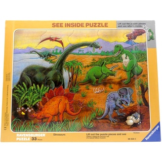 Ravensburger Puzzle Dinosaurier 066346 Kinder Rahmenpuzzle Tiere 33 Teile 37 ...